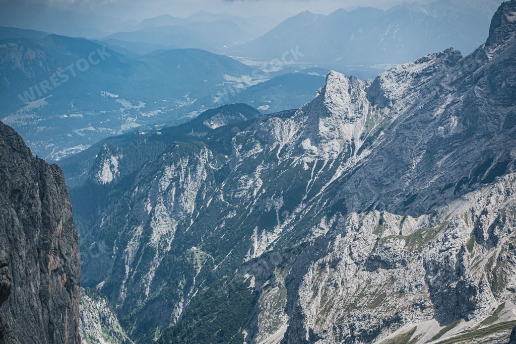 A beautiful view from zugspitze, the biggest mountain in germany