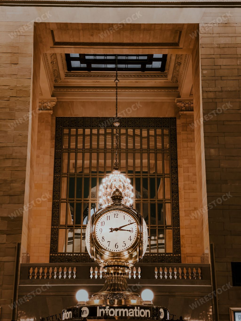 Closeup of a clock inside the Grand Central Terminal in Midtown ...