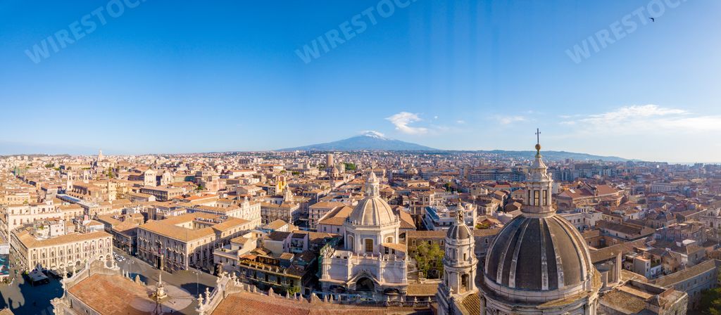 An aerial view of the Cathedral of Sant'Agata in Catania, Sicily