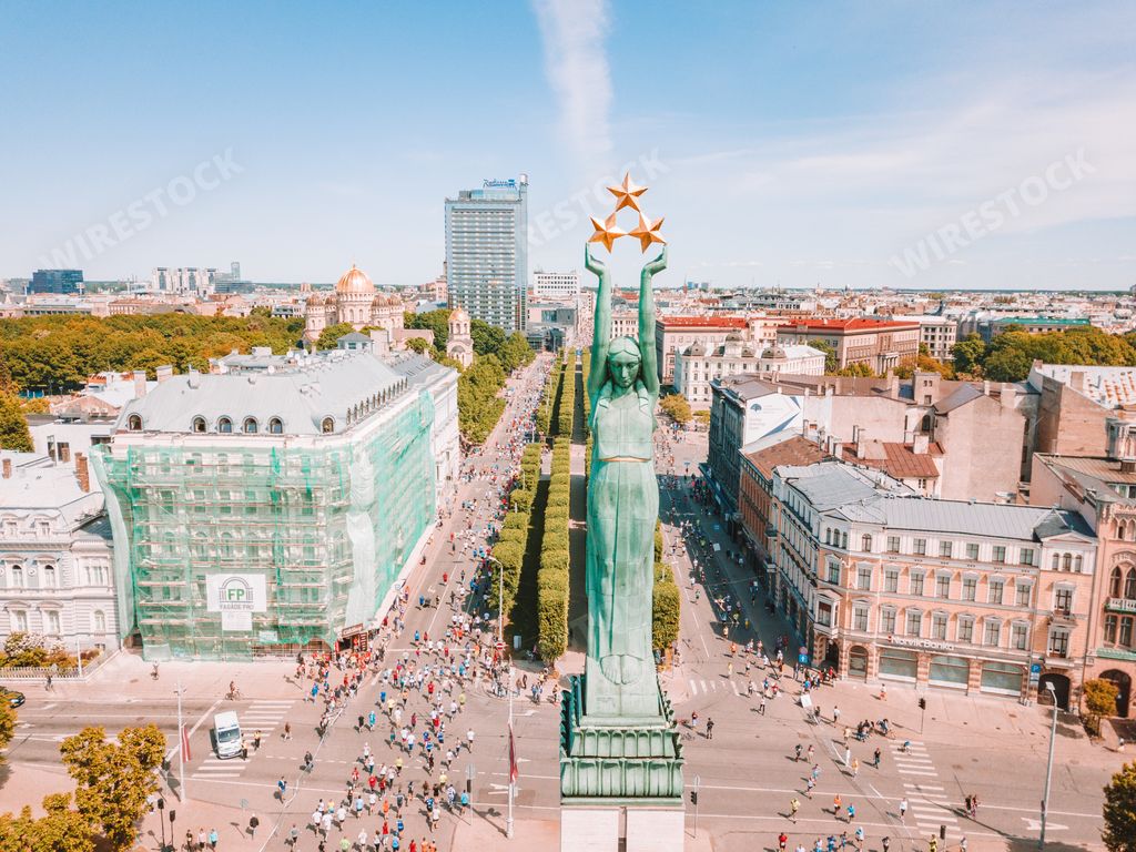 The Statue of Liberty Milda in Riga, Latvia