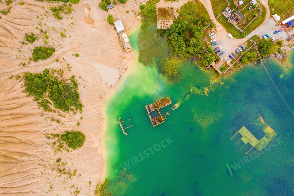 The Rummu Quarry in Rummu, Estonia