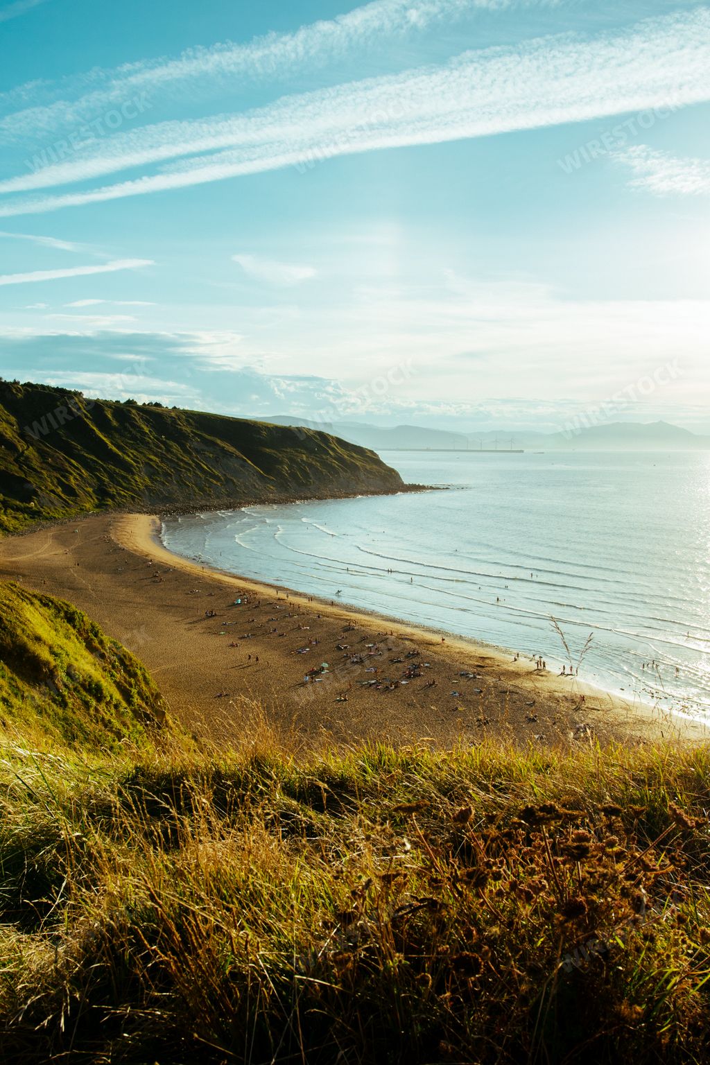 AN amazing shot of a beautiful coastline in  Basque Country, Spain