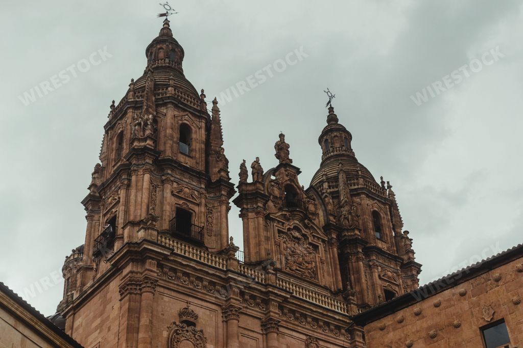 A scenic view of the Cathedral of Salamanca in Spain