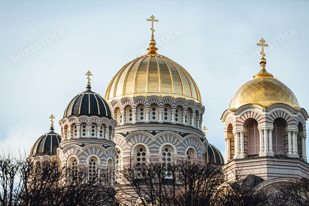 The famous Nativity of Christ Cathedral in Riga, Latvia