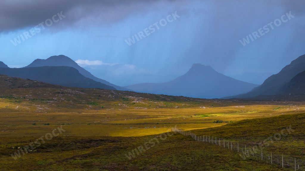 An aerial view of a natural landscape in Scotland, United Kingdom