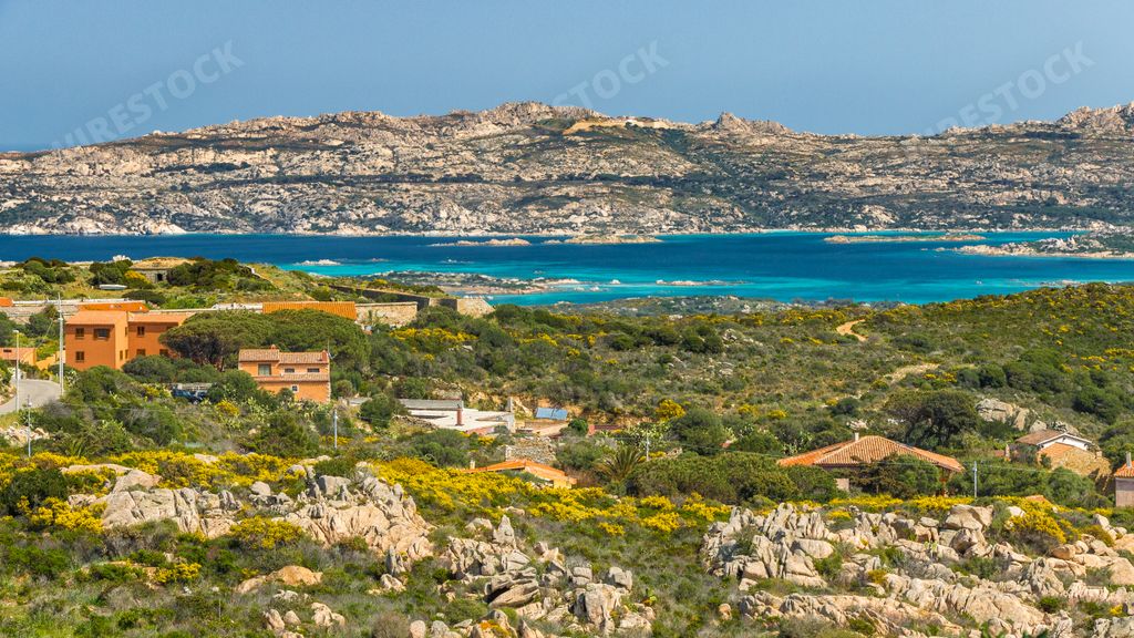 The view of Sardinia, second-largest island in the Mediterranean Sea, one of the 20 regions of Italy.