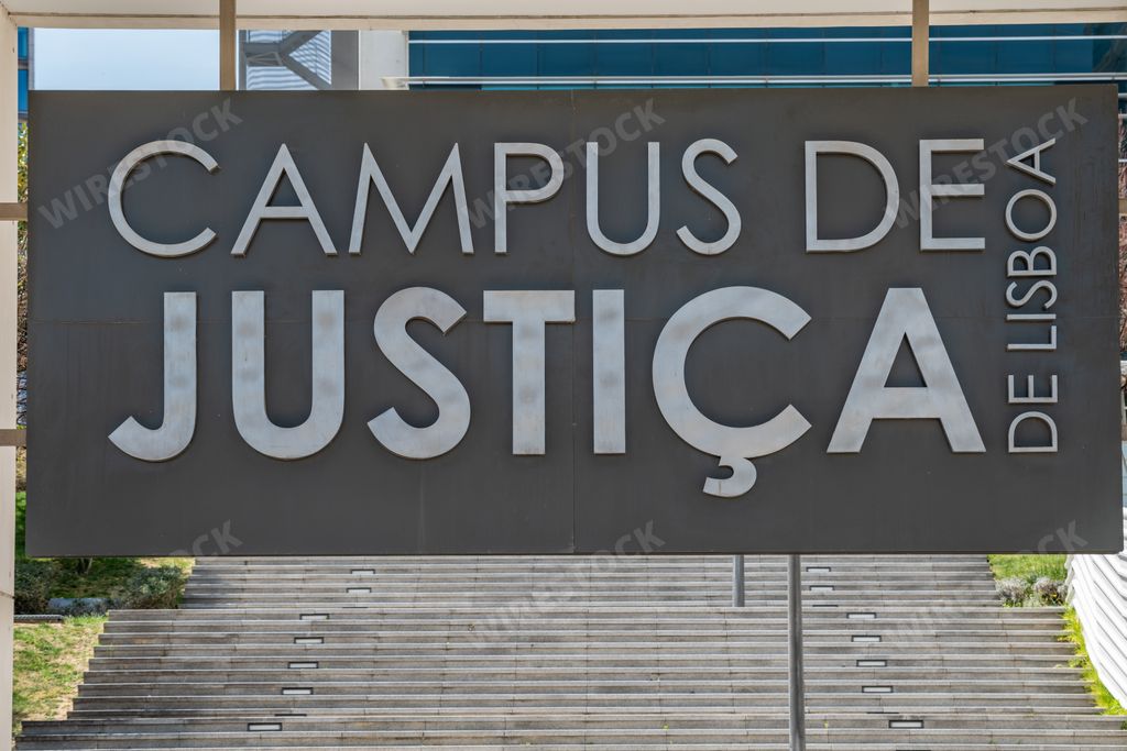 An entrance to the Campus de Justica in Parque das Nacoes