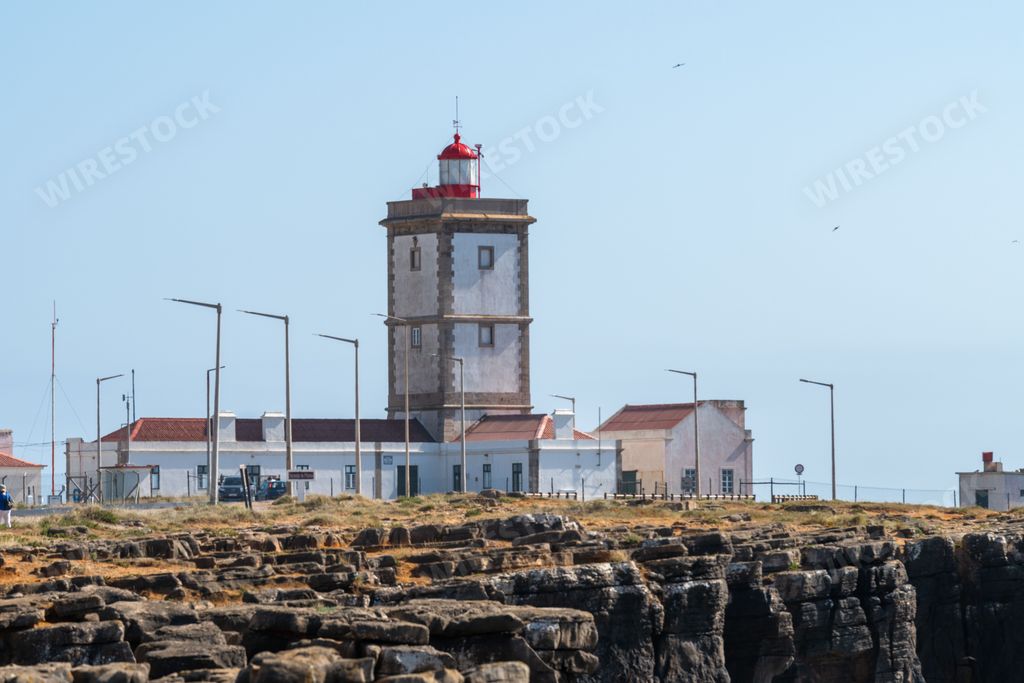 The Cabo Carvoeiro Lighthouse in Peniche, Portugal