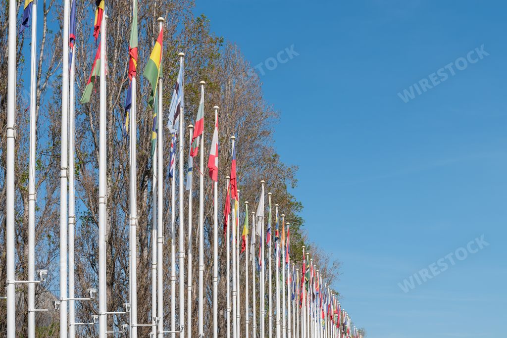 The several flags from all countries present at EXPO 98 in Parque das Nacoes