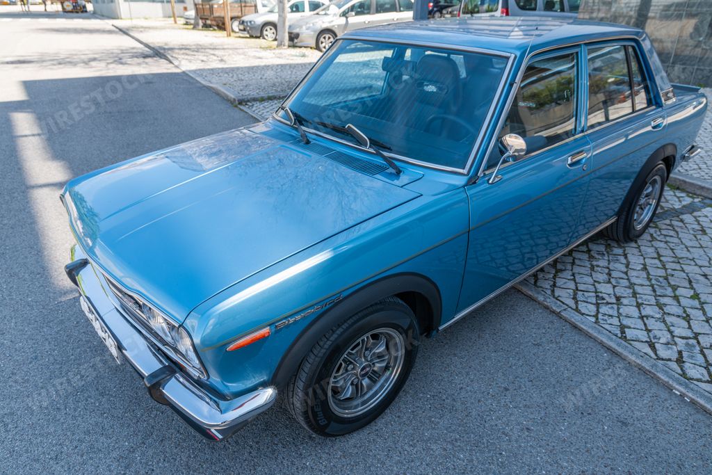 A classic Nissan Datsun Bluebird 1600SSS Coupe brand car in Torres Novas, Portugal
