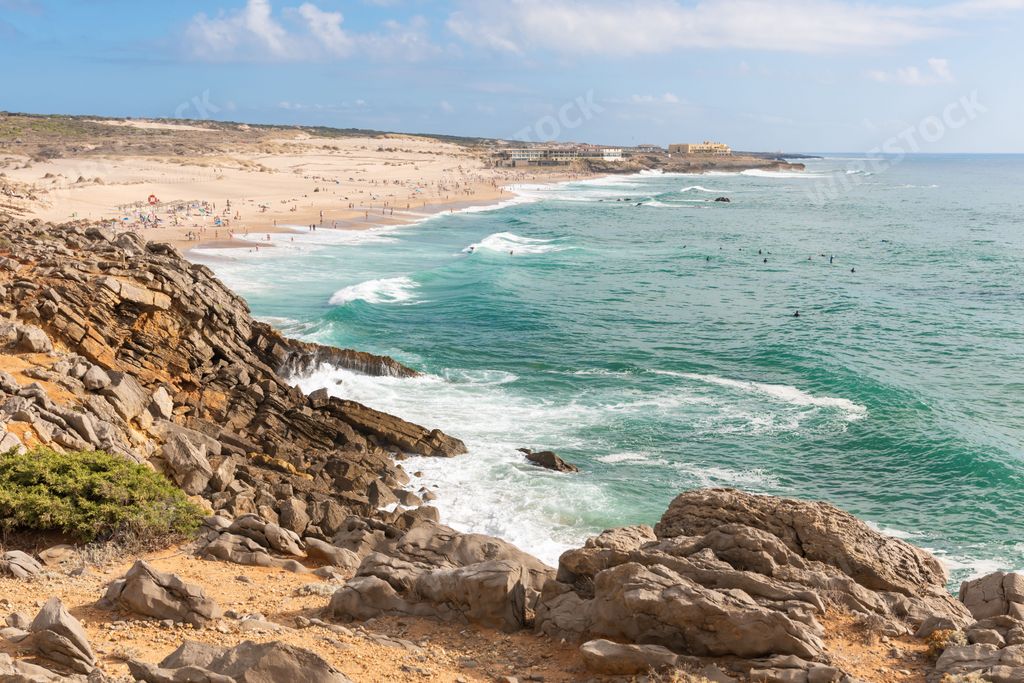 The Sintra Cascais Natural Park and Guincho beach in Portugal for cool background