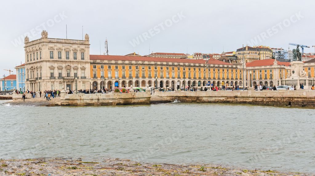 Square of Comercio in downtown Lisbon, Portugal