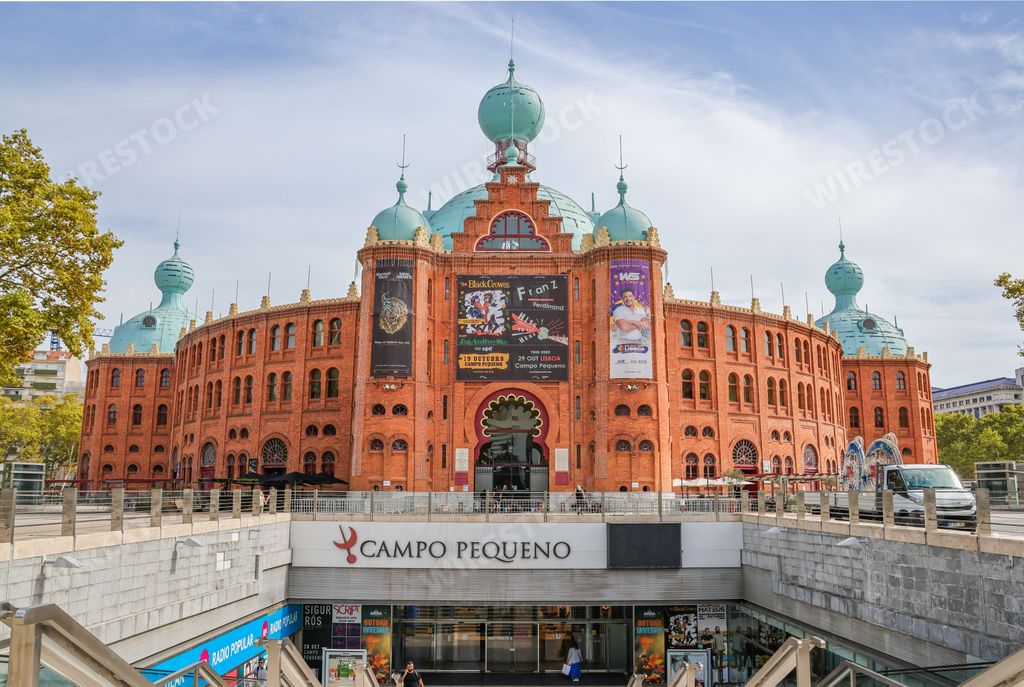 The historic Campo Pequeno Bullring in Lisbon, Portugal