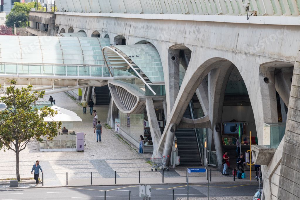 An CP train station from Portugal Gare do Oriente in Parque das Nacoes