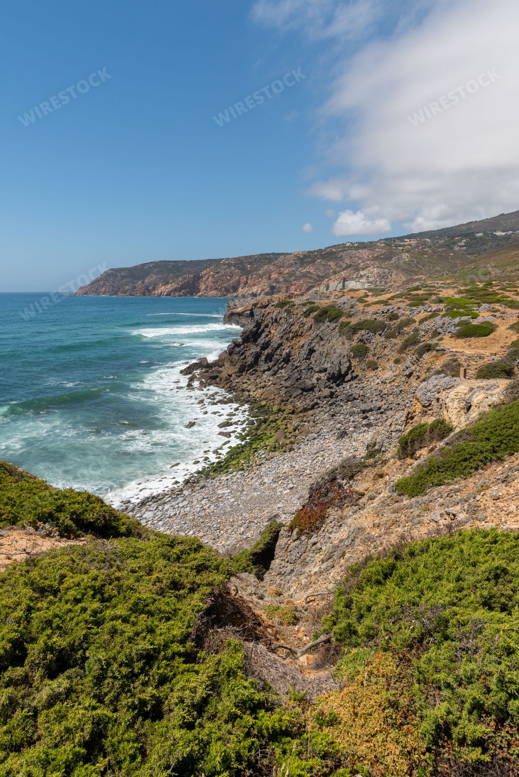 A Landscape over Abano beach in Sintra Cascais Natural Park, Portugal
