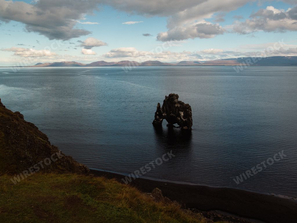 rockformation in iceland by the sea