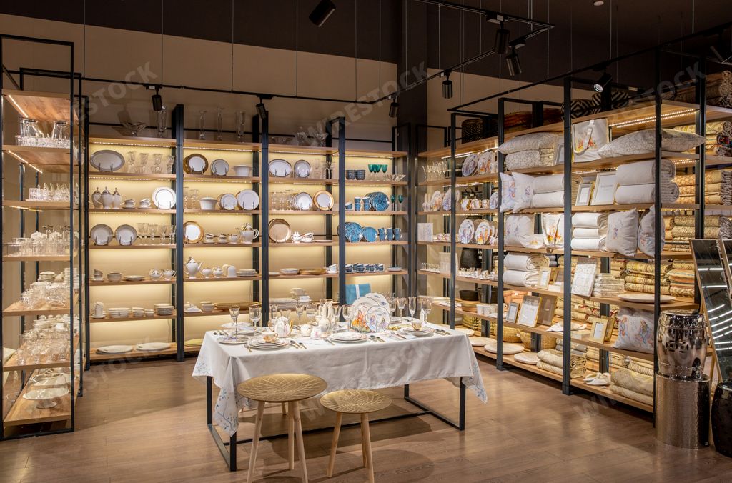 A modern home decor store in a shopping mall