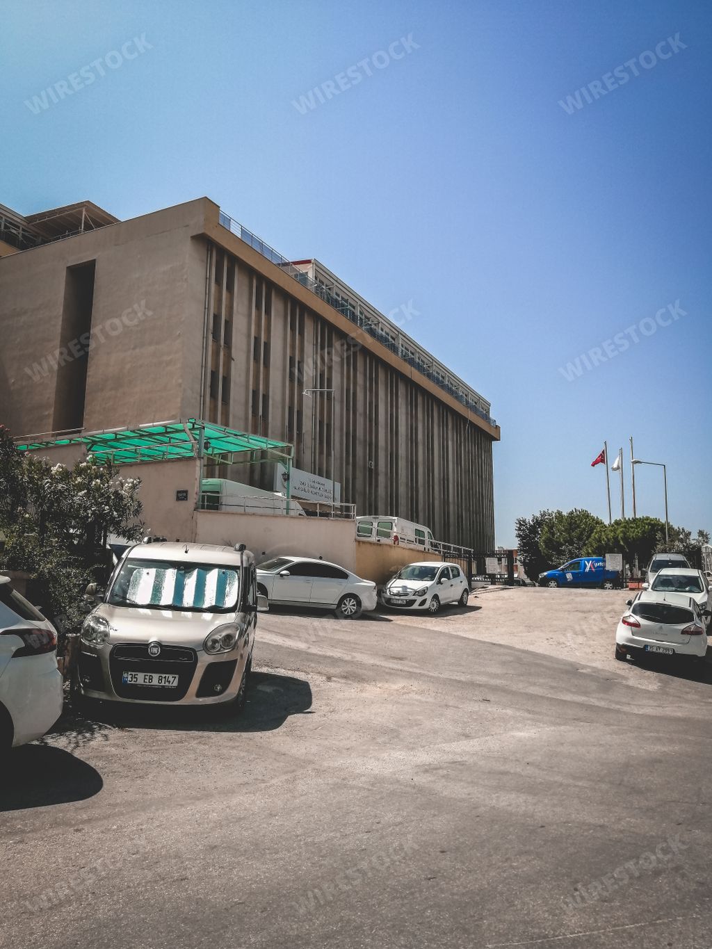 A vertical shot of the Izmir public health directorate laboratory. Covid-19 test center