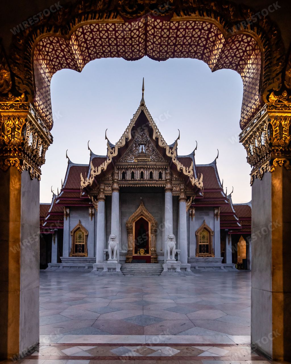 The Buddhist temple Wat Benchamabophit Dusitwanaram in Bangkok, Thailand