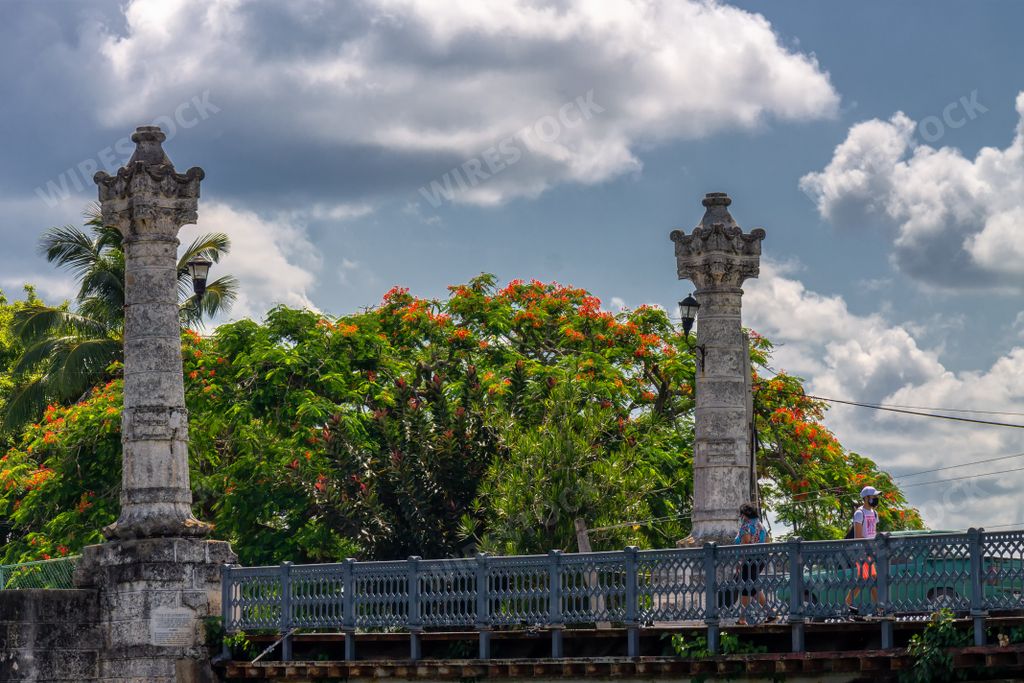 A beautiful view of the Puente de la Concordia in Matanzas, Cuba on a sunny day