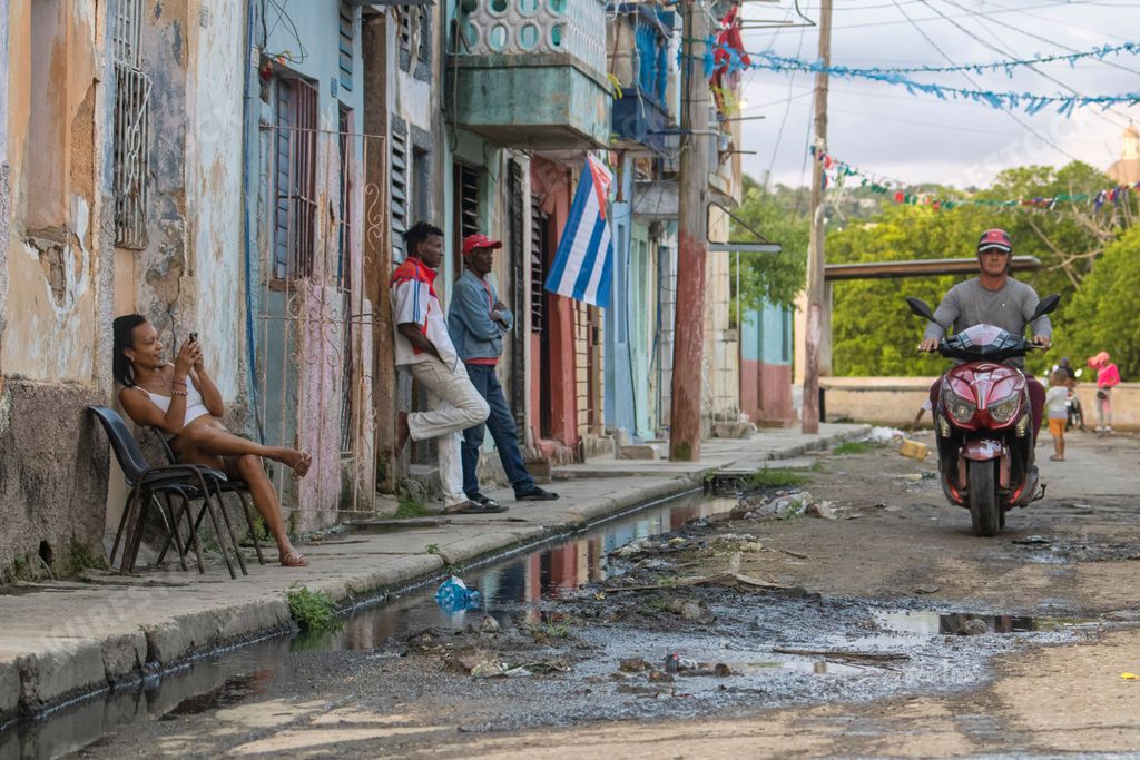 A daytime view of La Marina Marginal (most dangerous) neighborhood of Matanzas, Cuba