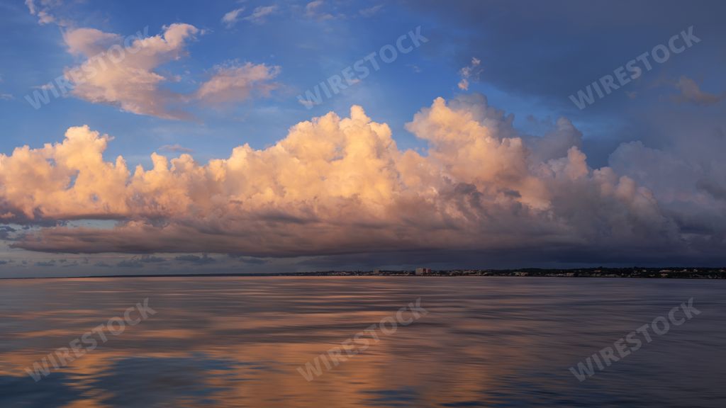 A skyscape in Matanzas bay Cuba during sunset