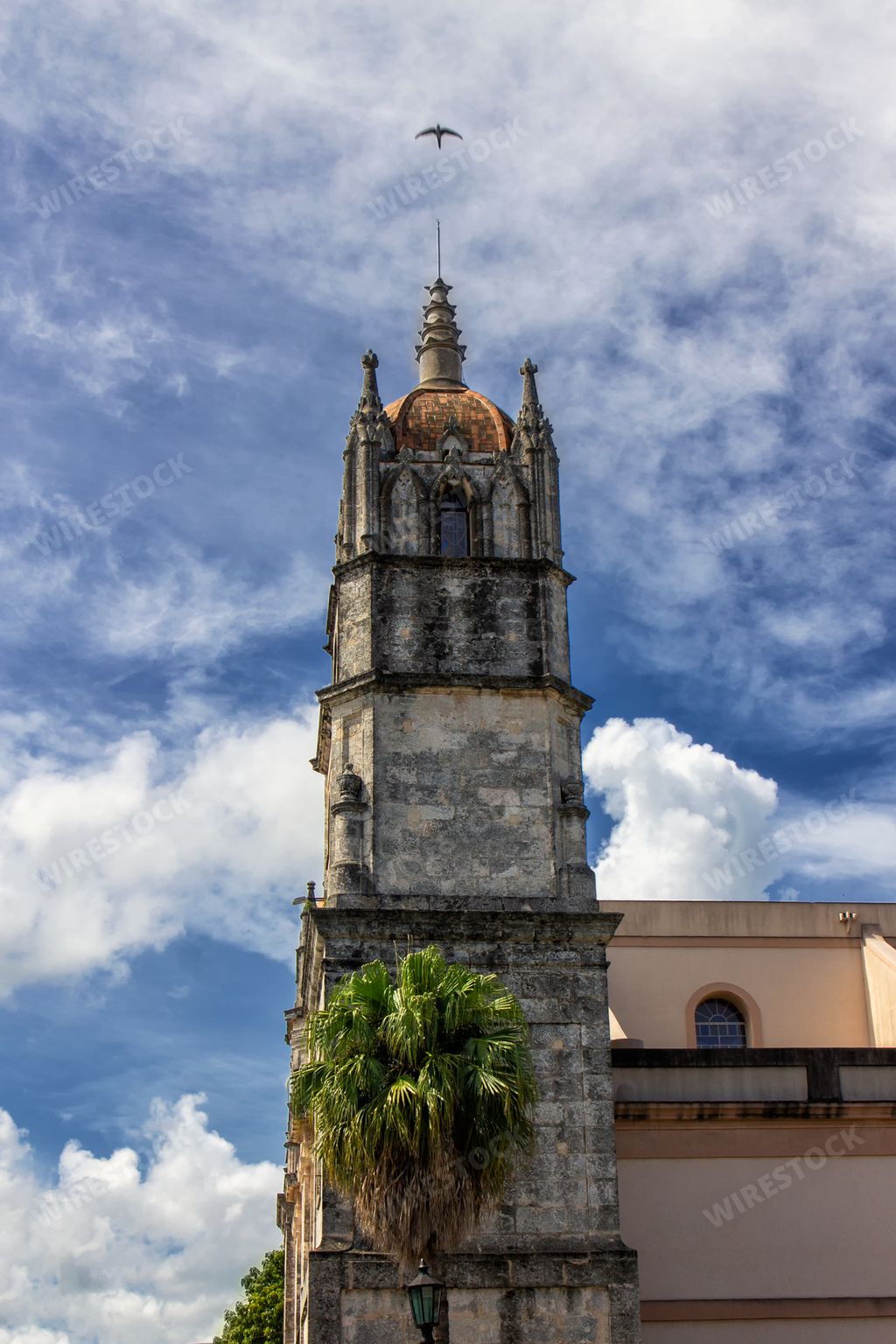 A vertical shot of the San Carlos Borromeo cathedral in Matanzas, Cuba