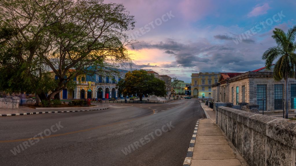 A beautiful view of the plaza de la Vigia historic center of Matanzas, Cuba