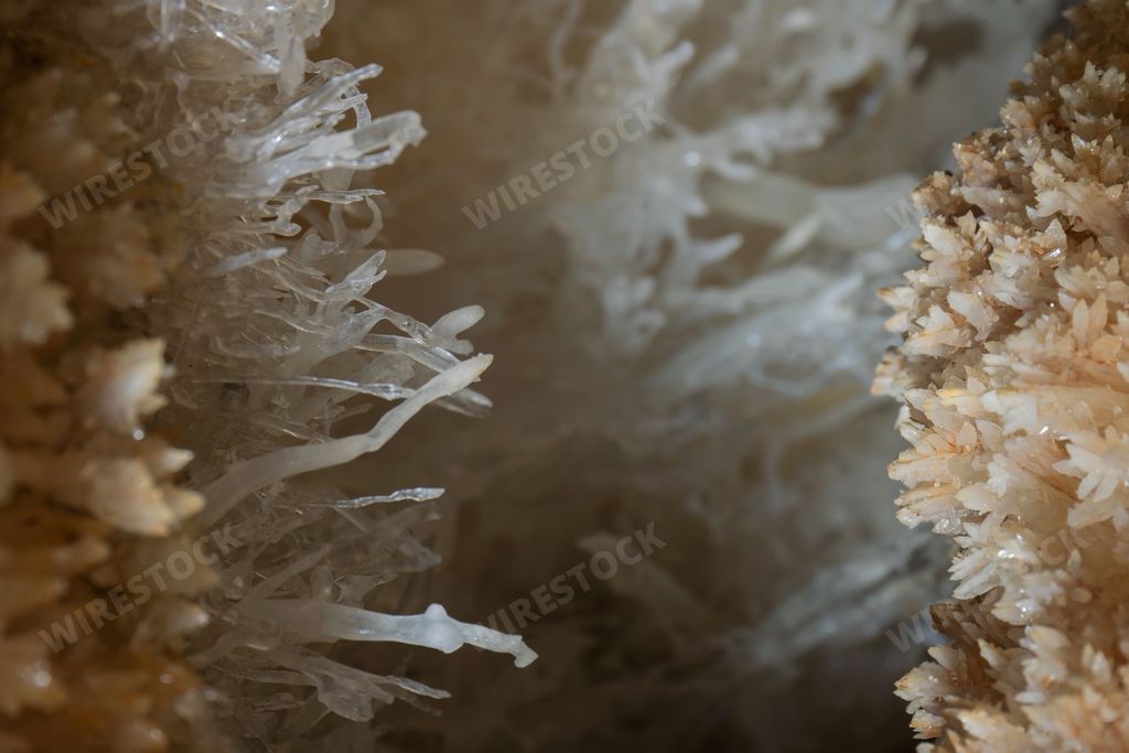 The cave of Carlsbad, New Mexico closeup shot