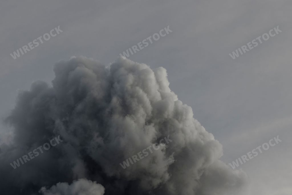 A Big clouds in sky from above - cumulus and cumulonimbus