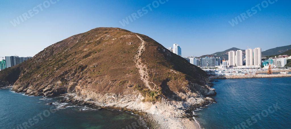 The mount Johnston, also known as Yuk Kwai Shan on the island of Ap Lei Chau in Hong Kong
