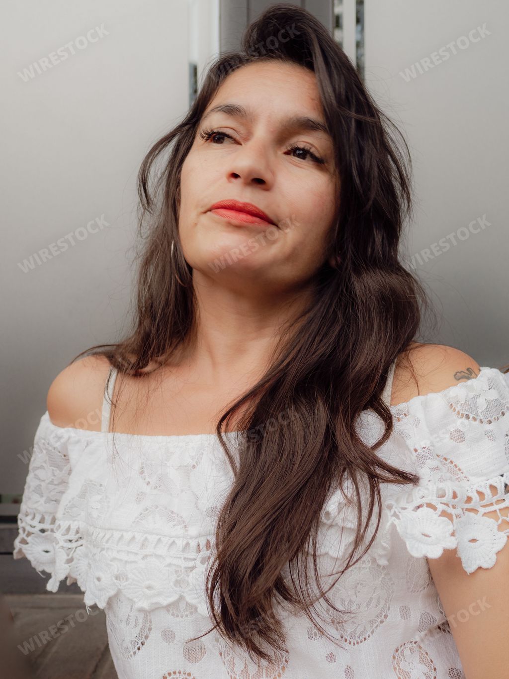 female hispanic model head shot