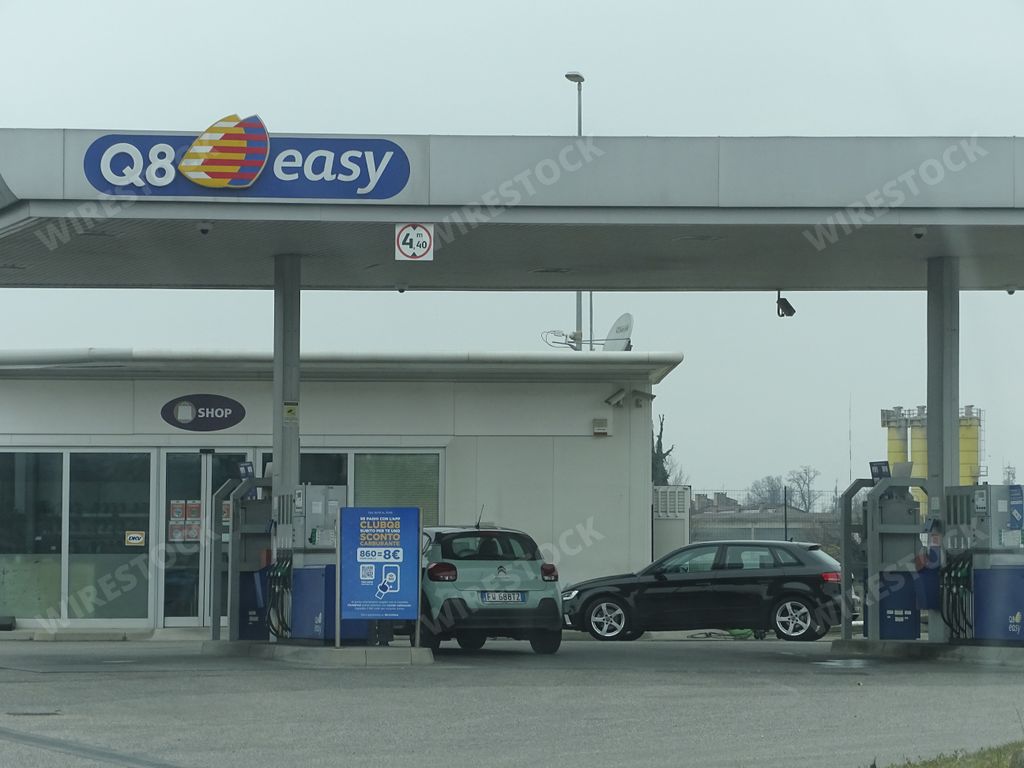 A gas station in Milan, Italy