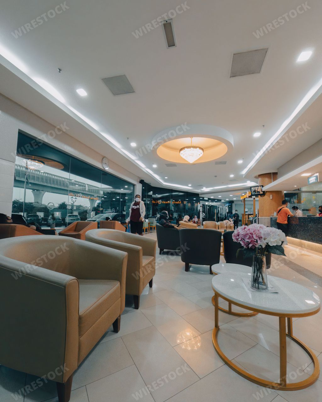 The lobby of KPJ Kajang Hospital is where guests wait to register.