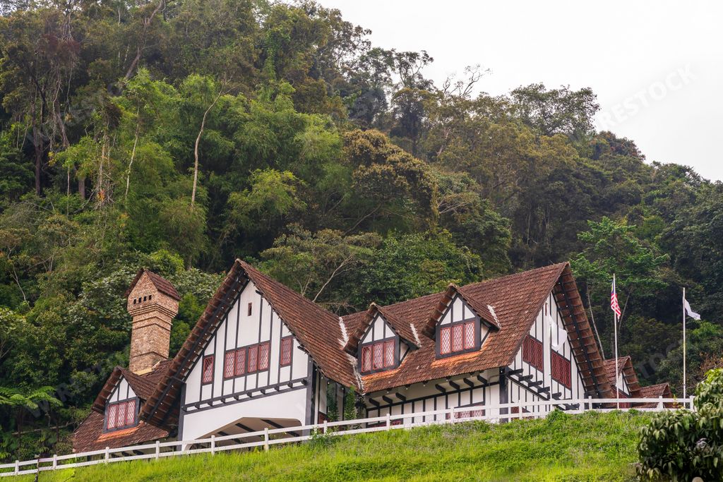 English village cottage in Cameron Highland. Low angle view
