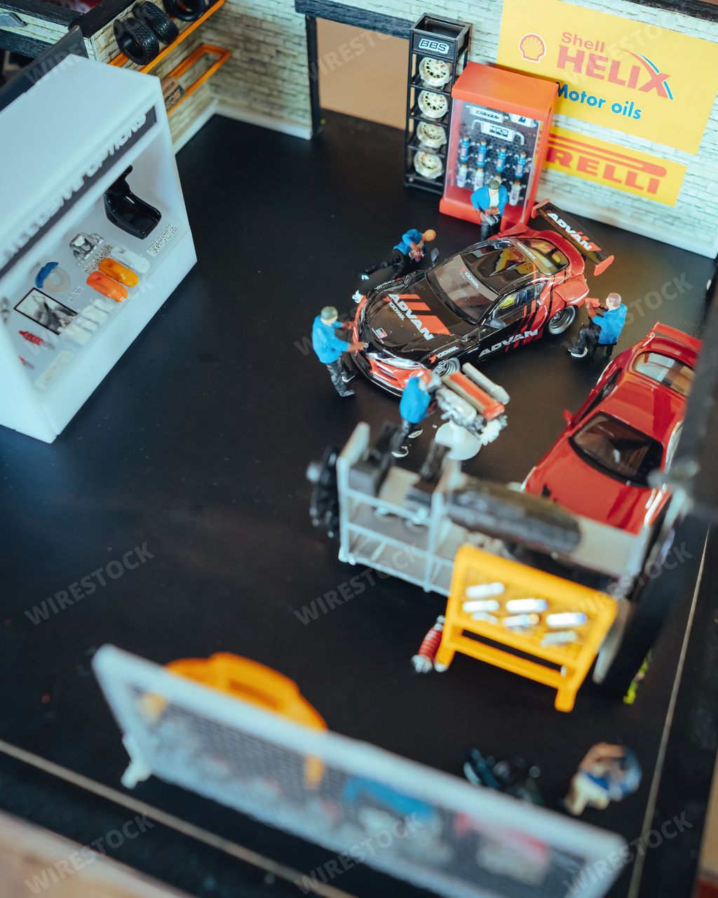 Custom Model Car Toyota Supra in a workshop by Hot Wheels, Hot Wheels Made In Malaysia