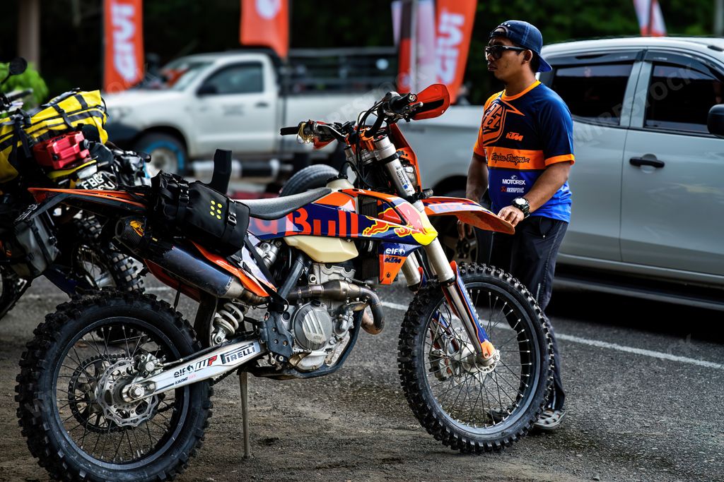 KTM motocross Motorcycle at the roadside