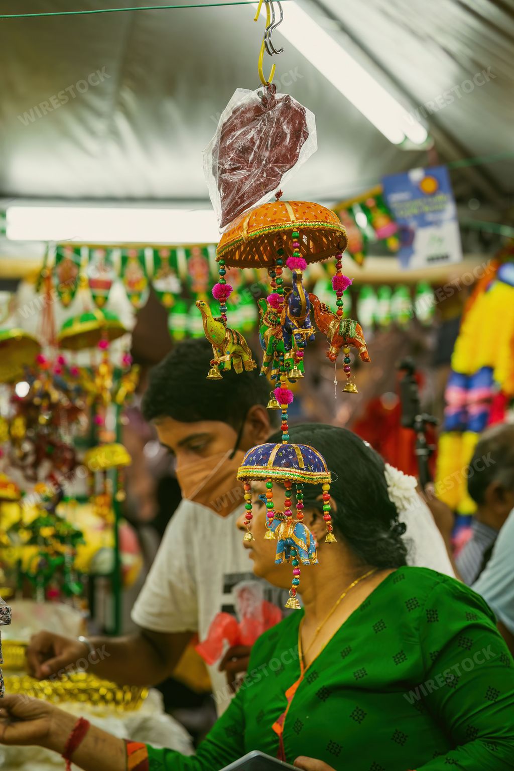 Accessories for Diwali or Deepavali, the main festival of Hindus at the Little India town in Kuala Lumpur.