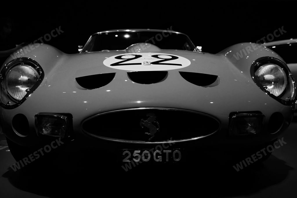 A Ferrari 250 GTO at "Motion. Autos, Art, Architecture" exhibition at Guggenheim, Bilbao, Spain