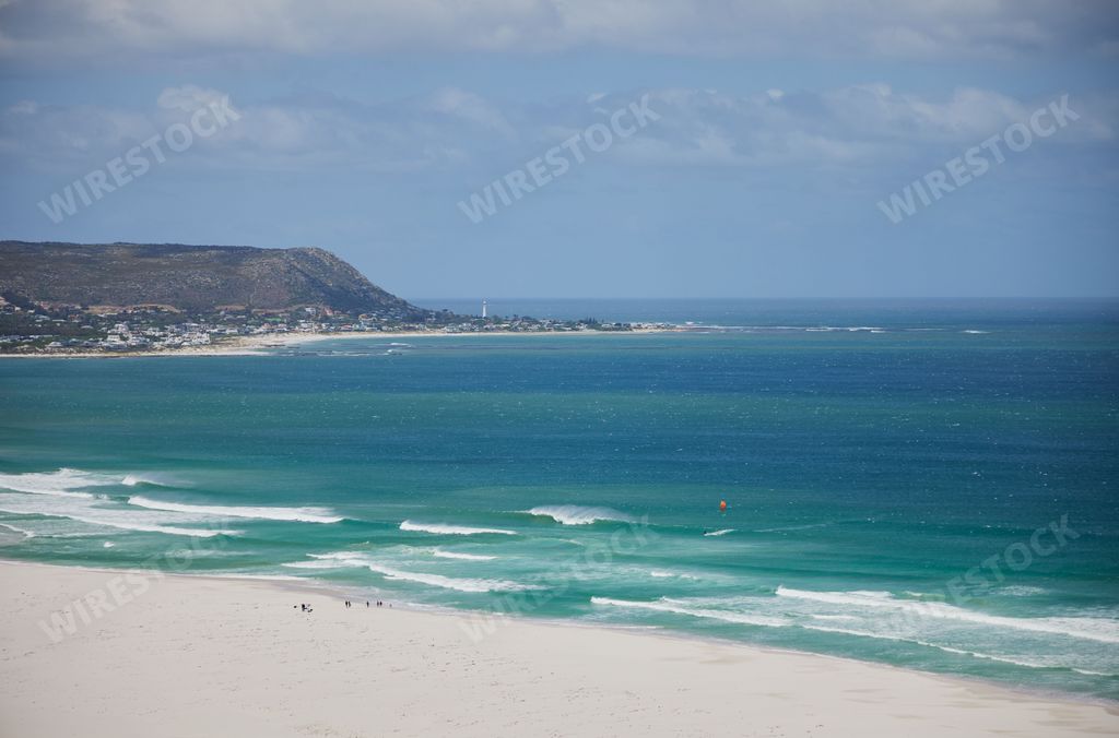 A scenic view of Noordhoek Beach in  Cape Town, South Africa