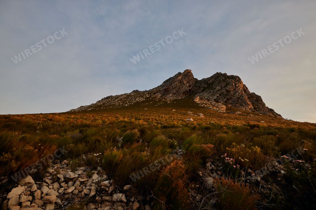 A beautiful shot of a rocky cliff at Betty's Bay in Western Cape