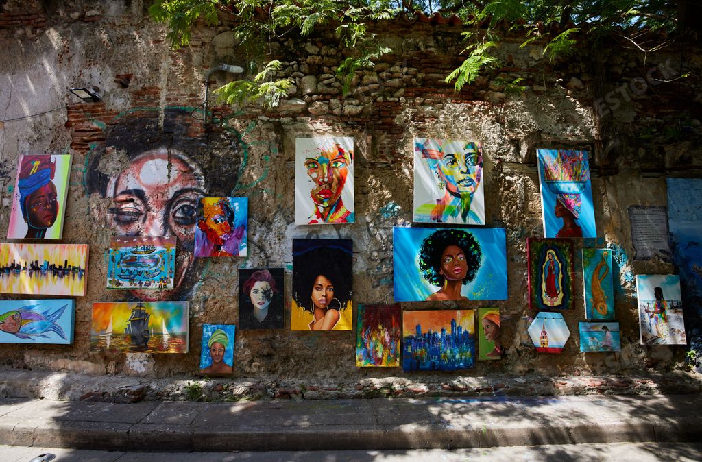 The local street art in the City of Cartagena, Colombia during a pandemic
