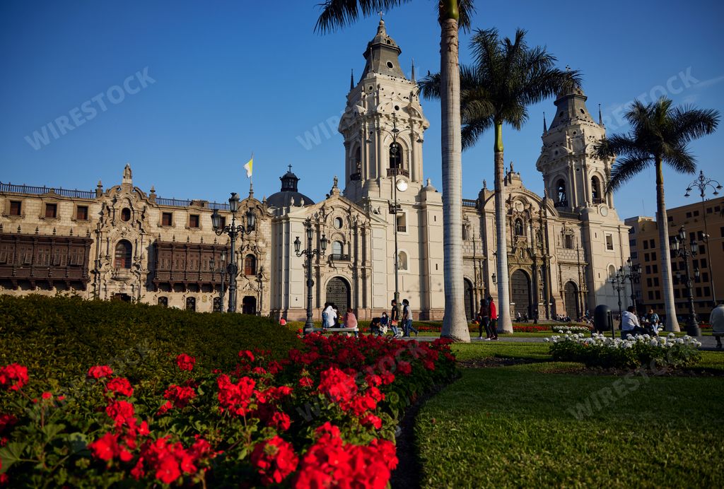The famous Plaza Mayor in Lima, Peru