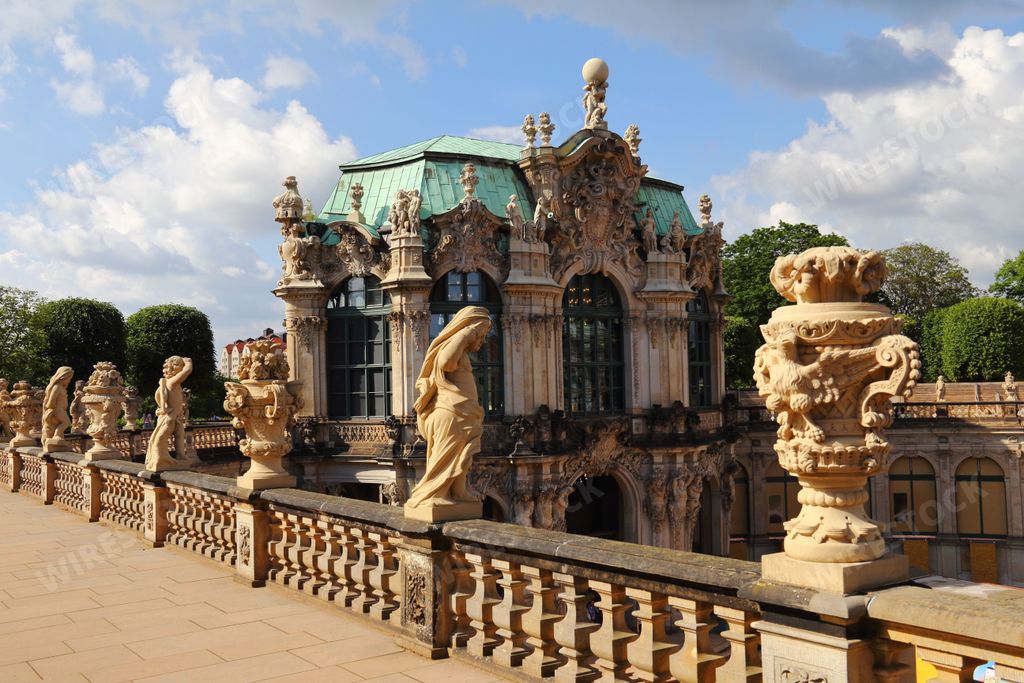 The Famous Zwinger on a sunny day in Dresden Germany