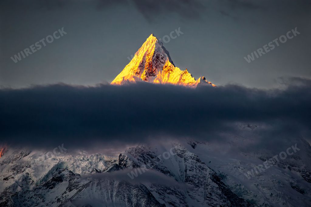 A beautiful view of snow mountains in Shangri La, Yunnan, China