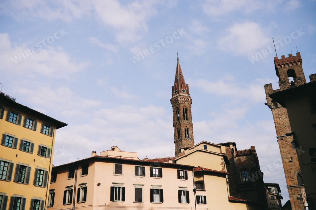 The bell tower of Badia Fiorentina In Florence