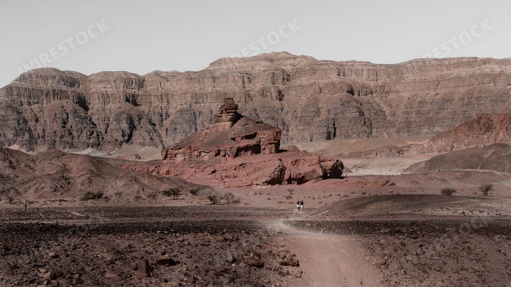 A beautiful view of the rock formations captured in Timna Park, Eilat in Israel