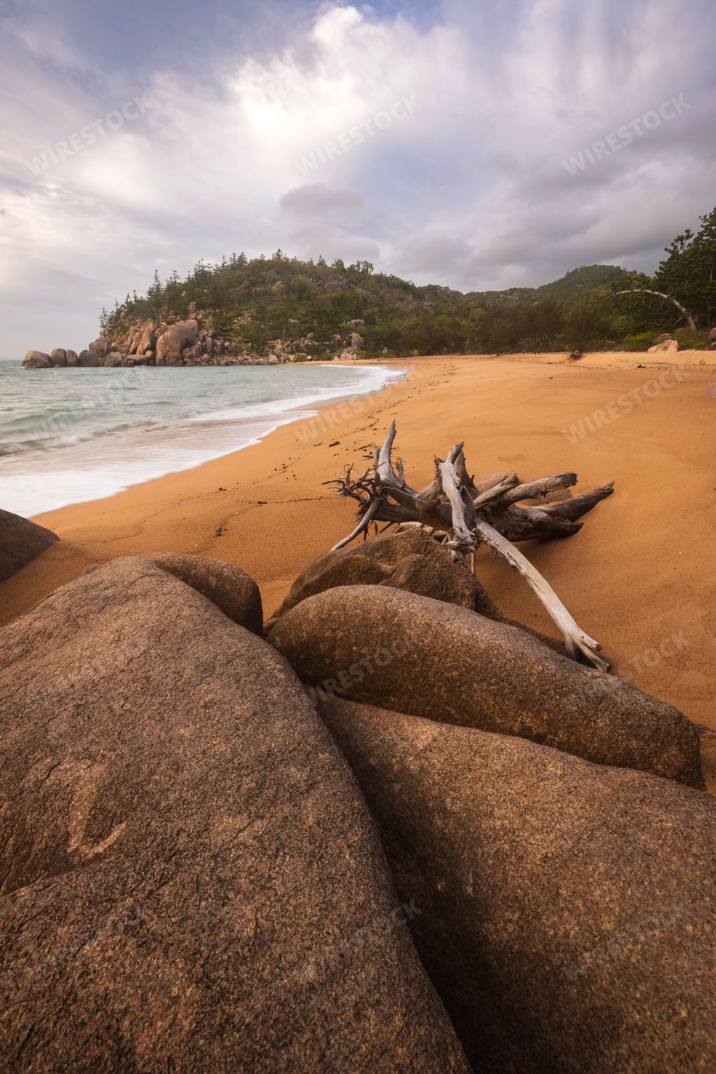 A stunning view of Arthur Bay on Magnetic Island, located near Townsville in Far North Queensland, Australia