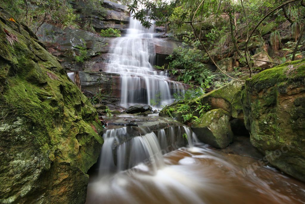 A waterfall in Brisbane Water National Park. New South Wales, Australia.
