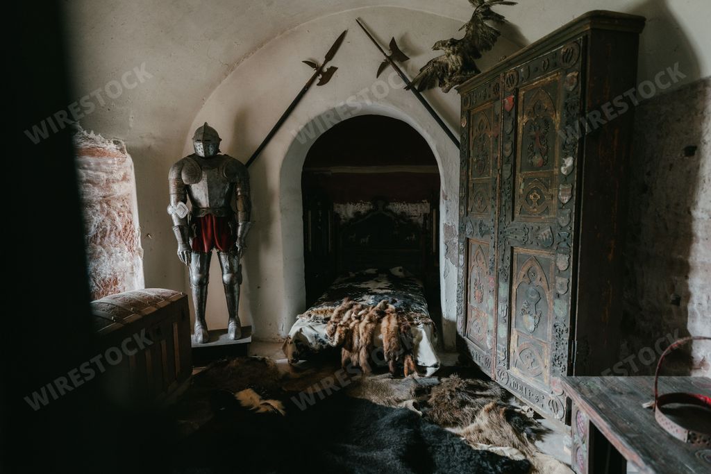 The Berwartstein Castle - recreated bedroom of the knight